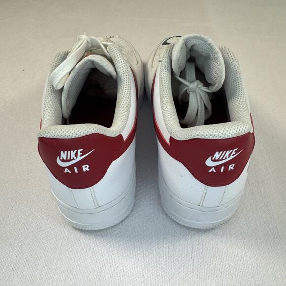NIKE Women Nike Women Shoes Air Force 1 07 AH0287-110 WhiteUniversityRed Size9.5 CUSTOMIZED